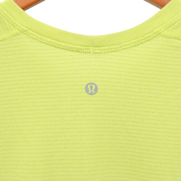 Lululemon Metal Vent Tech Short Sleeve Bright Yellowish Green Shirt M - Picture 4 of 4